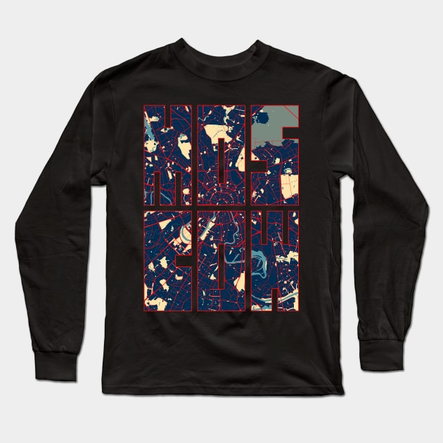 Moscow, Russia City Map Typography - Hope Long Sleeve T-Shirt by deMAP Studio